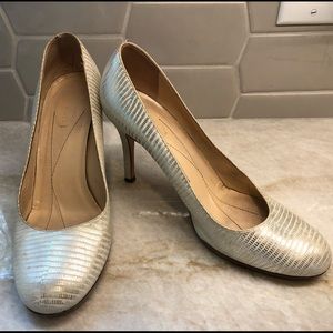 kate spade Metallic Pearl Textured Leather Pumps
